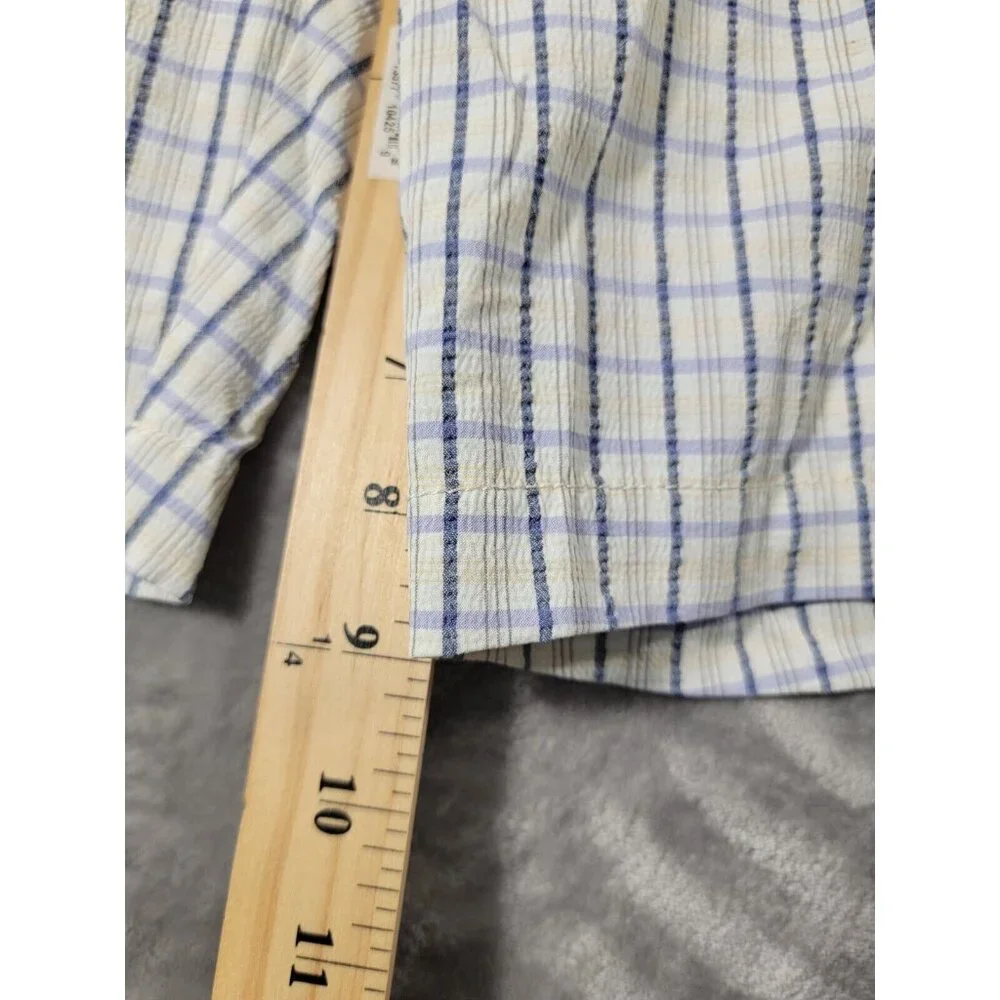 Tommy Bahama White Plaid Shorts Mens 36x9 Nylon Stretch, shirt Gripper‎ waist